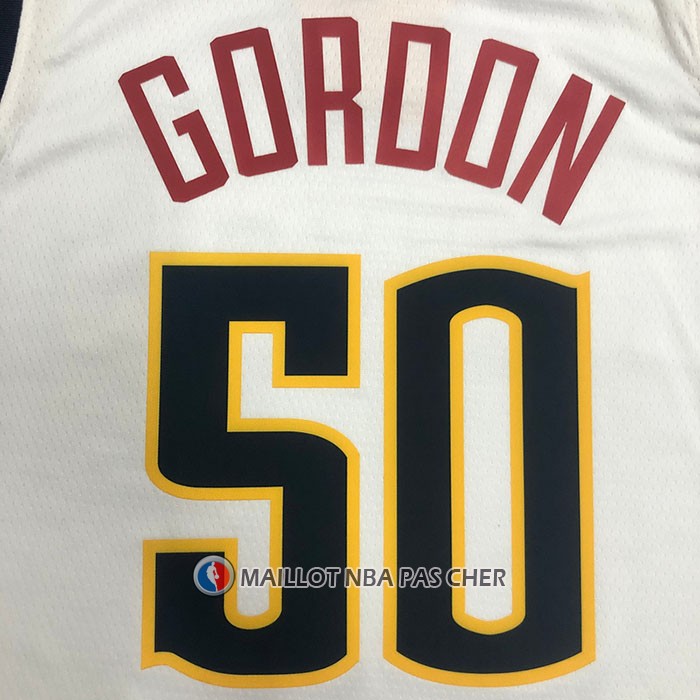Maillot Denver Nuggets Aaron Gordon NO 50 Association 2021 Blanc